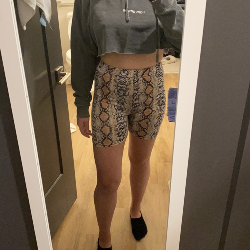 Snake Skin Biker Shorts
